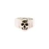 Alexander Mcqueen Man's Skull Silver Colored Brass Ring