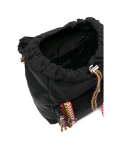 Lanvin Black Nylon Backpack With Curb Ribbons -Volk Clothing Sales 41ef7fa6b3d38db2d8fa0836ff2aa5d5