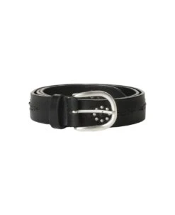 Orciani Black Blade Belt With Cabochon