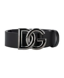 Dolce & Gabbana Crossover Dg Logo Buckle Belt