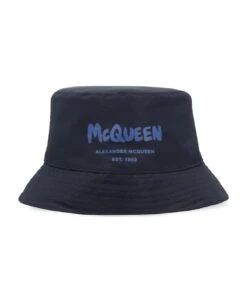 Alexander McQueen Logo Print Bucket Hat