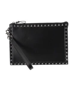 Valentino Garavani Rockstud Leather Clutch Bag