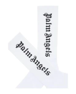 Palm Angels Vertical Logo Socks -Volk Clothing Sales 45b9376ce224e8f62d0cc68ab1b46b1d