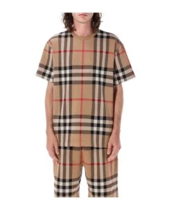 Check Cotton Jacquard T-shirt