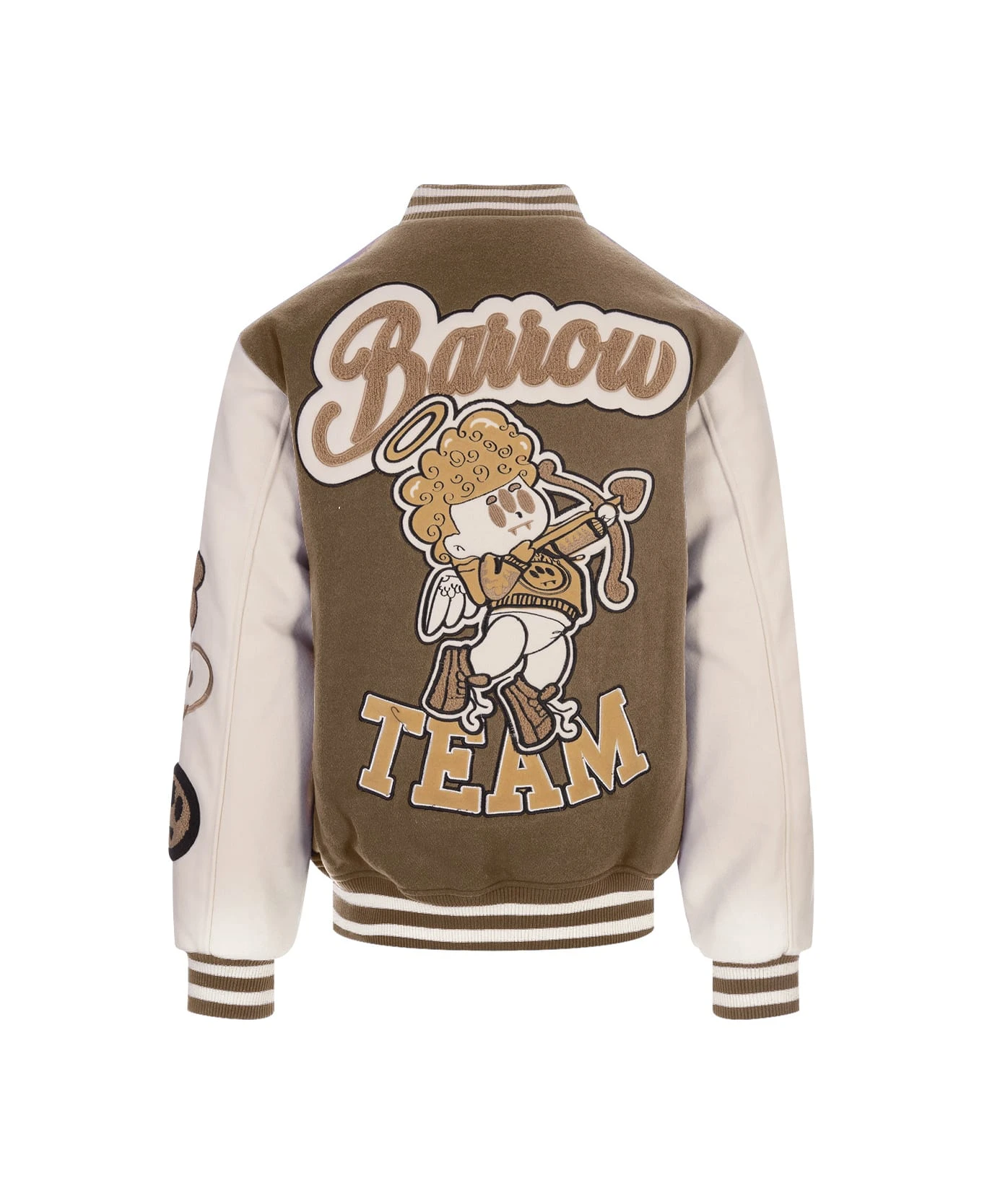 BARROW Burnt Sand College Bomber Jacket 2 BARROW Burnt Sand College Bomber Jacket - Image 2