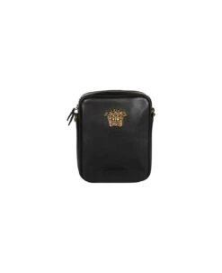 Versace Leather Messenger Bag