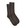 Black Socks In Jacquard Yarn With Tonal Logo Gcds Man