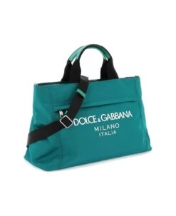 Dolce & Gabbana Rubberized Logo Nylon Duffle Bag -Volk Clothing Sales 46804df5ca97903d6a23f8b609835d3f