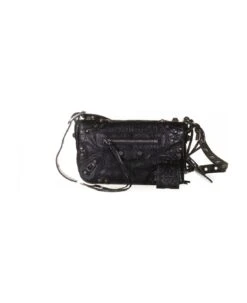 Balenciaga Le Cagole Shoulder Bag In Black Leather