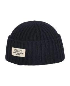 Gucci Label Rib Wool Hat