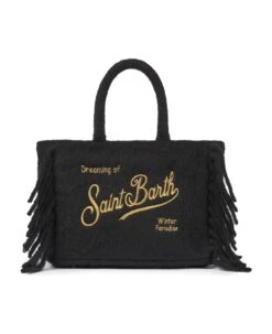 MC2 Saint Barth Colette Blanket Handbag With Gold Details