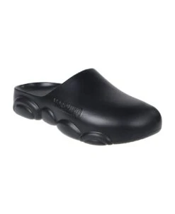 MOSCHINO Rubber30 Logo Embossed Slides -Volk Clothing Sales 4df091618b8634056a3c9925e9d89490