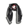 Alexander McQueen Skull Printed Frayed Edge Scarf