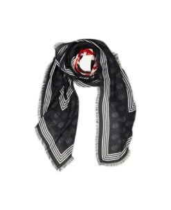 Alexander McQueen Skull Printed Frayed Edge Scarf