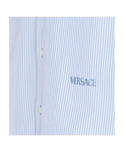 Versace Striped Seashell Barocco Shirt -Volk Clothing Sales 4e7a5a4ac187da151e8157bb5f49fd5a