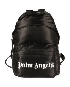 Palm Angels Logo Print Nylon Backpack