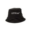 Off-White Bookish Nyl Bucket Hat Black White