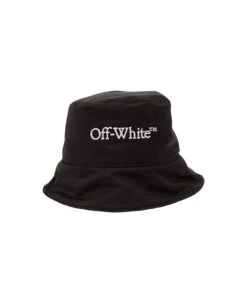 Off-White Bookish Nyl Bucket Hat Black White