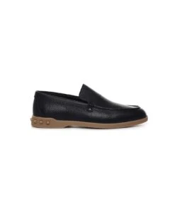 Valentino Garavani Leisure Flows Slip-ons In Grained Calfskin