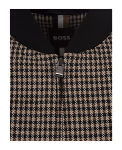 Hugo Boss Beige Slim Fit Jacket In Elasticised Material With Check -Volk Clothing Sales 58d8d2a63584e2cbbcedabb42020caf5