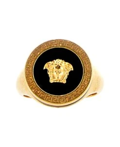 Versace Enameled Ring 'medusa'