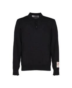 Golden Goose Long-sleeved Polo Shirt In Merino Wool