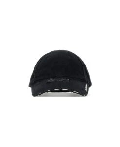 Balenciaga Black Denim Baseball Cap