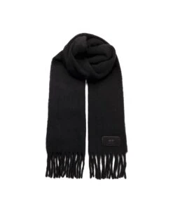 Black Scarf With Fringes