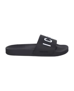 DSQUARED2 Black Pool Slides