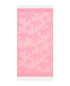 MC2 Saint Barth Soft Jacquard Fouta Towel With Palms Print