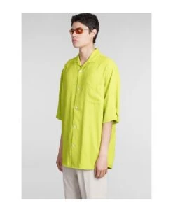 Acne Studios Shirt In Green Polyester -Volk Clothing Sales 623b8e1d6d494b07050f217d9ab0834a