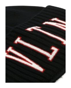Valentino Garavani Black Wool And Acrylic Beanie -Volk Clothing Sales 62ffb935faeb34cf9511d9f7464bf1e8