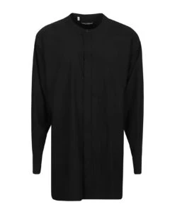 Dolce & Gabbana Band Collar Plain Long Shirt