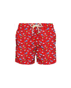 MC2 Saint Barth Man Light Fabric Swim Shorts With Diver Print