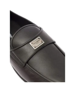 Dolce & Gabbana 'ariosto' Black Loafers With Logo Tag In Smooth Leather Man -Volk Clothing Sales 64e1ea44a7e7e1ed91b7043e68fd5136