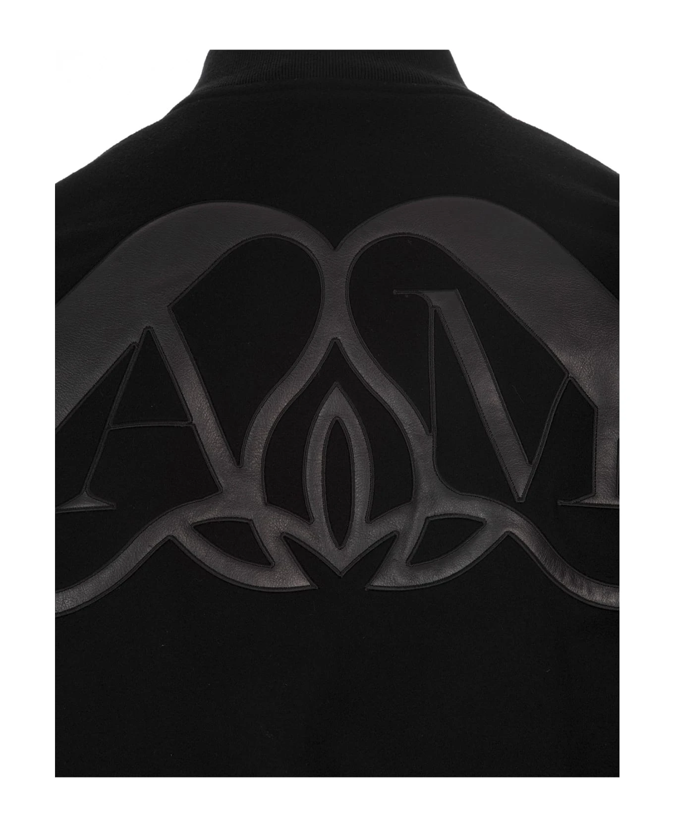 Alexander McQueen Hybrid Bomber Jacket In Black 4 Alexander McQueen Hybrid Bomber Jacket In Black - Image 4