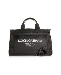 Dolce & Gabbana Nylon Bag With Rubberized Logo -Volk Clothing Sales 66882bdd2909850e605e60b0789197b5