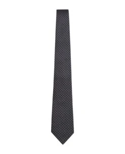 Canali Jacquard Black Tie