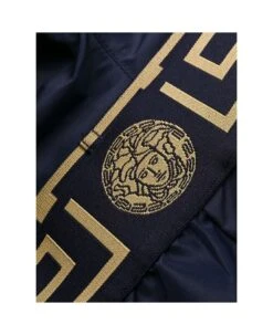 Versace Blue Swim Trunks With Greca And Medusa Head Print On Elastic Waistband In Nylon Man -Volk Clothing Sales 68c70700ba34243e5db834bcd92e57b4