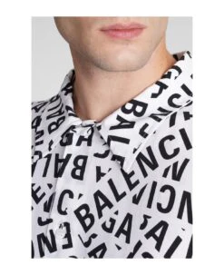 Balenciaga Shirt In White Polyamide Polyester -Volk Clothing Sales 69a6dcac29c1001f11a91cb410858e33