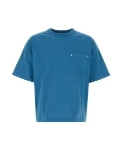 Bottega Veneta Air Force Blue Cotton Oversize T-shirt