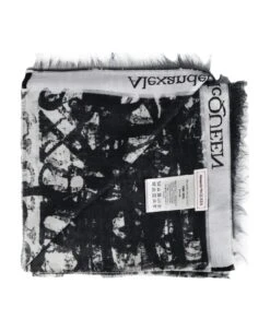 Alexander McQueen Stole With Selvedge Ribbon Mcqueen Logo Printed -Volk Clothing Sales 6bbcf0eca122c5fcce26eb35e948ffba