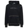 Stone Island Black Hoodie With Contrasting Embroidered Logo In Cotton Man