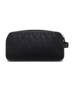 Valentino Garavani Washbag Black Iconographe Nylon Toile Iconographe/vit/palladium -Volk Clothing Sales 71a5e22c14a9a6f974d2e84ff82da690