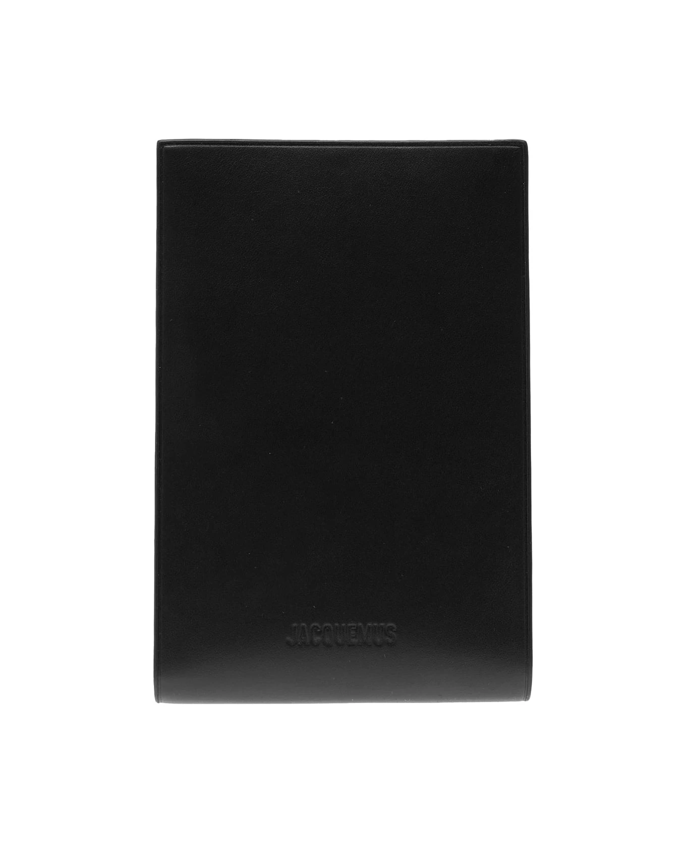 Jacquemus Black Le Gadju Neck Wallet In Leather Man 1 Jacquemus Black Le Gadju Neck Wallet In Leather Man