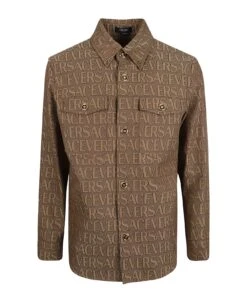 Versace Techno Canvas Logo Shirt