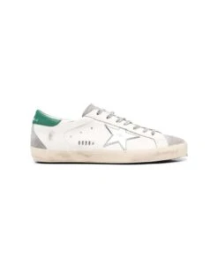 Golden Goose Super-star Leather Upper Tejus Printed Leather Star Suede Heel And Spur