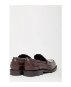 Tod's Bordeaux Leather Loafers -Volk Clothing Sales 73d11de8aae11ed54571509c8374c341