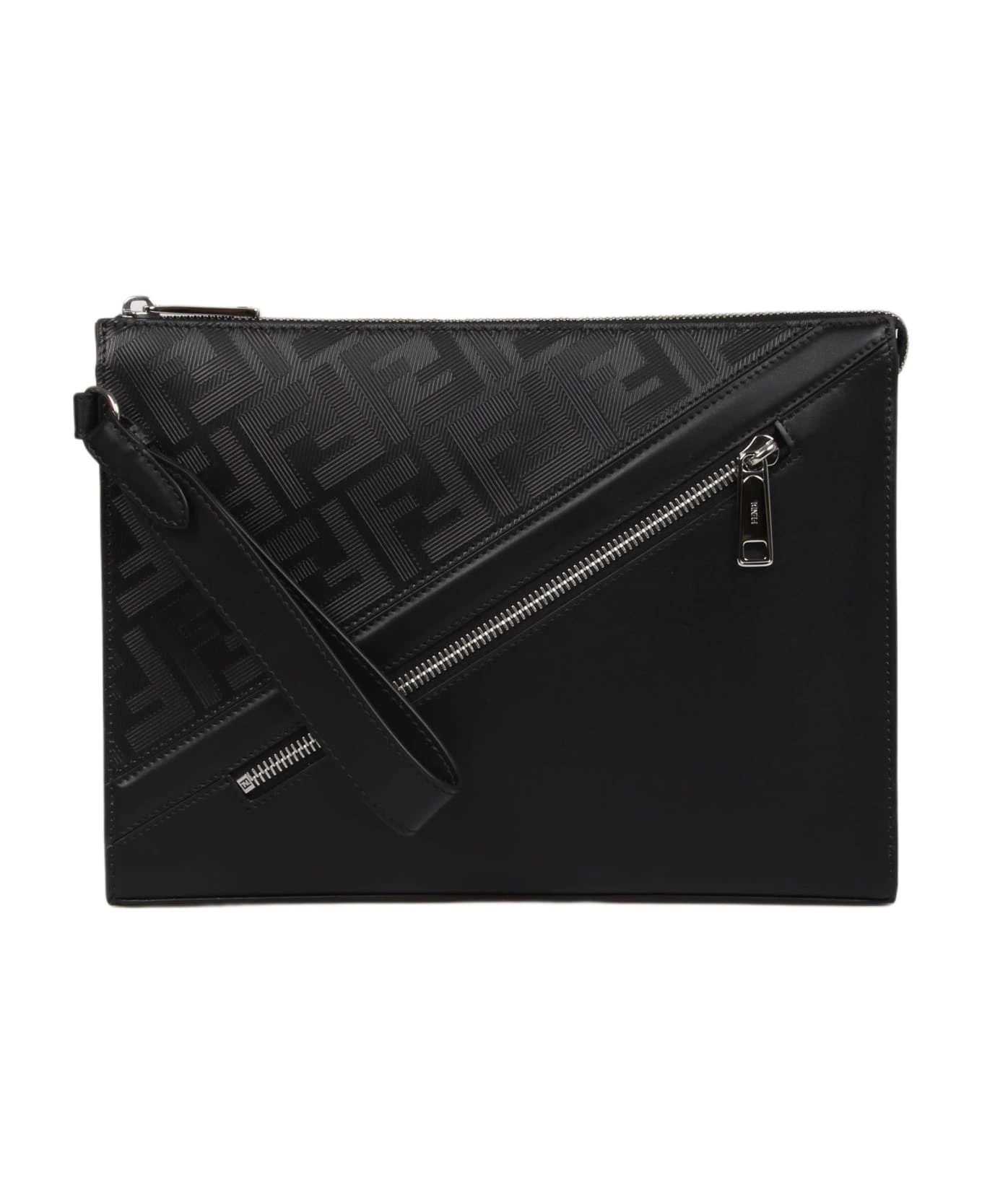 FENDI Shadow Diagonal Clutch 1 FENDI Shadow Diagonal Clutch