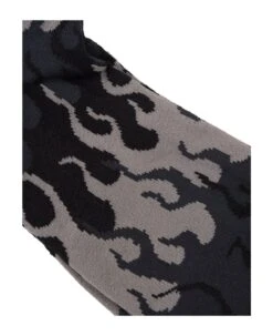 Vision Of Super Black Socks With Triple Grey Flame -Volk Clothing Sales 76e810f816cef34388abcea2d7af4706